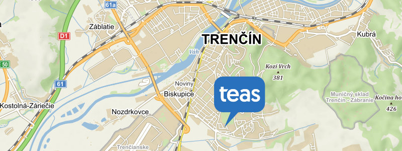 Mapa Tren��n